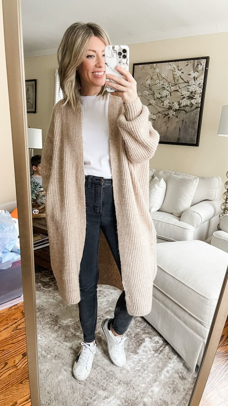 Oversized Cardigan - chunky cardigan outfit