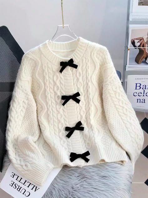 Sweater with Bows - bow sweater
