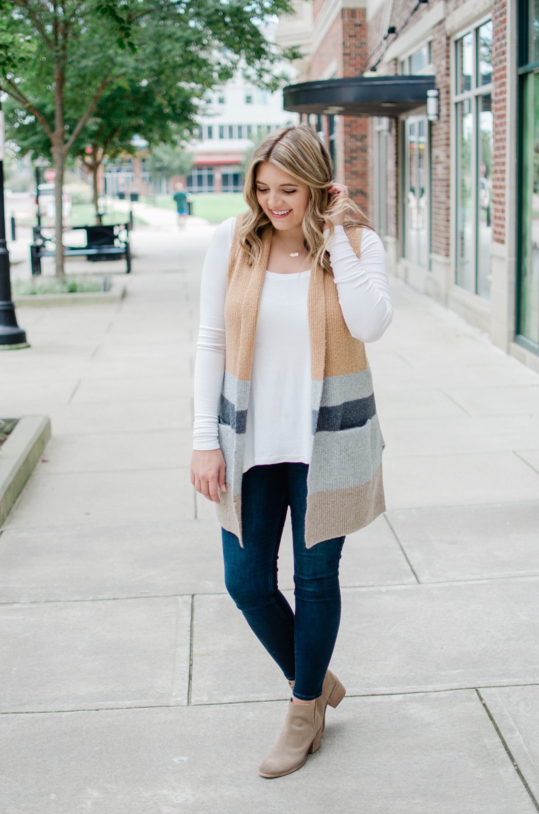 cream cardigan outfit