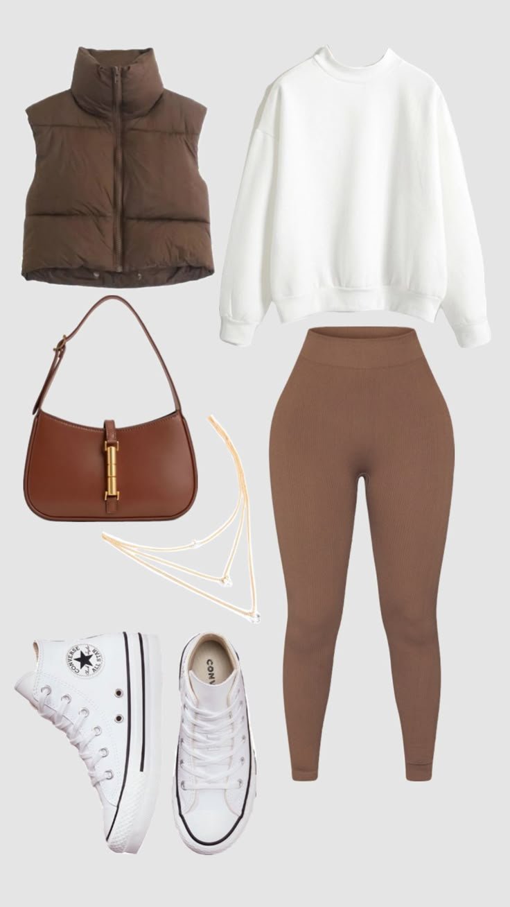 Pin page - brown leggings outfit