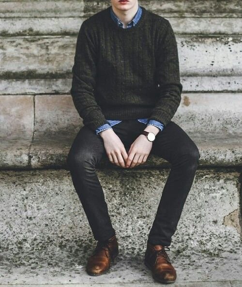 Pin page - dark green sweater outfit