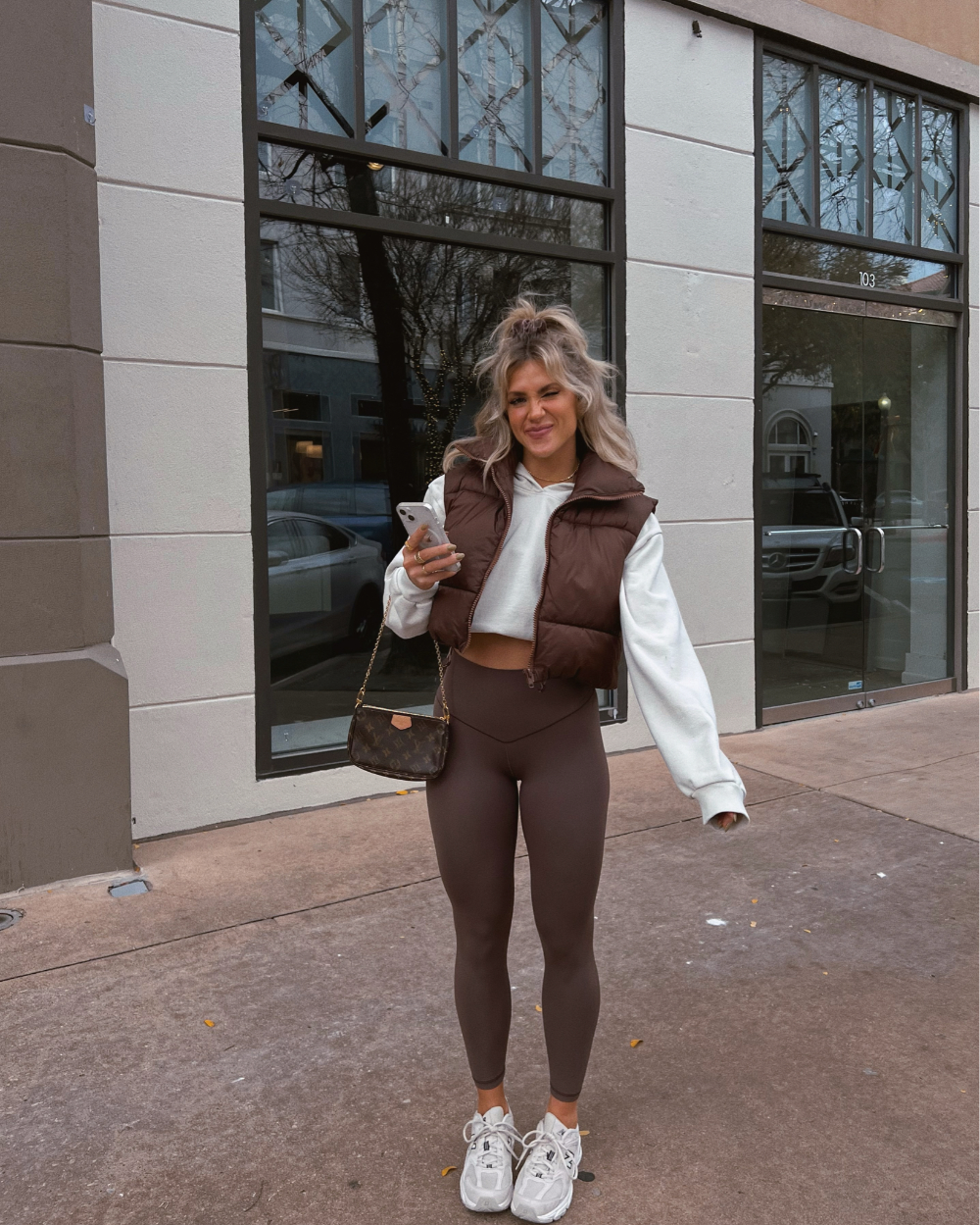 KEOMUD Women's Winter Crop Vest … curated on LTK - brown leggings outfit