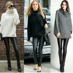 faux leather leggings outfit