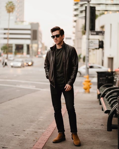 brown puffer jacket outfit