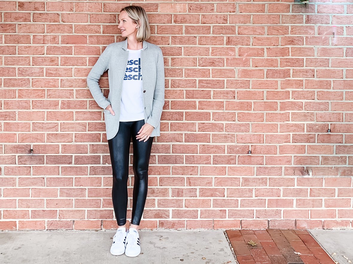 brown leggings outfit casual