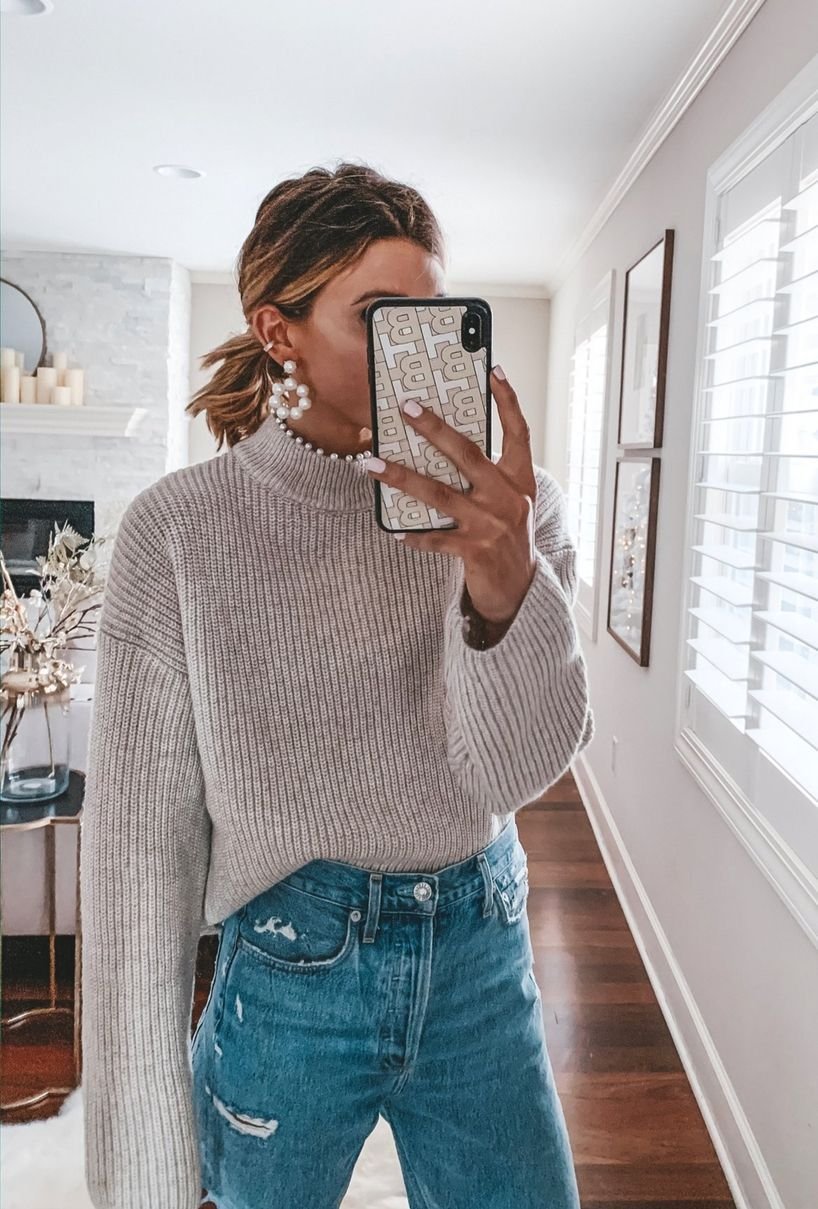 20+ Cute Sweater Outfits That Are Perfect For Winter & Fall - cute sweaters outfits aesthetic