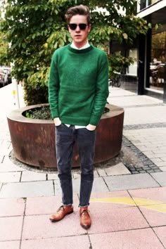 20 GREEN SWEATER COMP LOOKS ideas | mens outfits, mens fashion, green  sweater - dark green sweater outfit