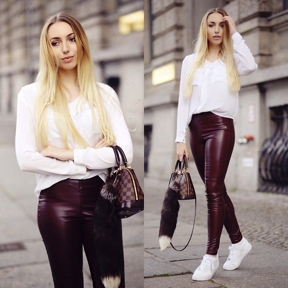 faux leather leggings outfit
