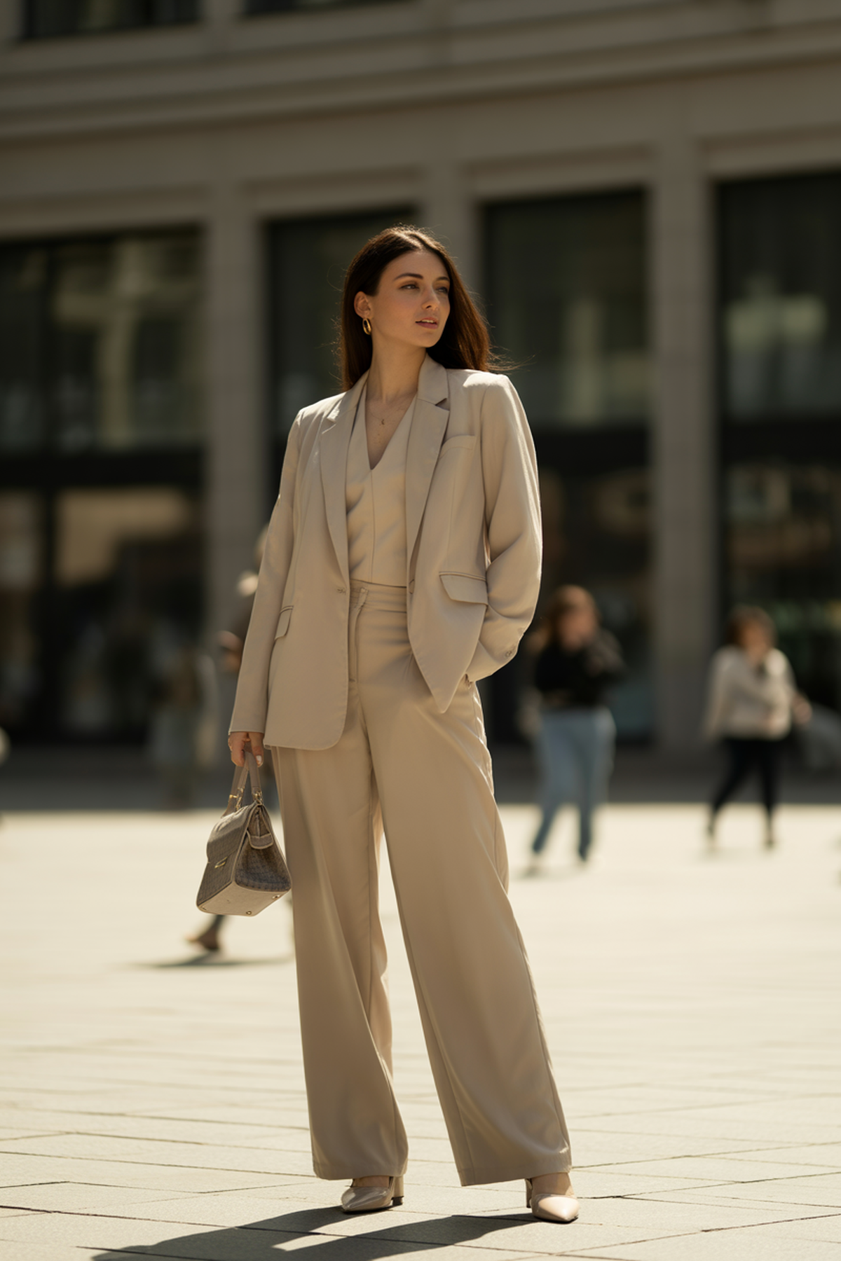 Monochrome Suit Sets for a Bold Office Statement