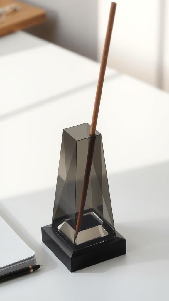 Geometric Prism Block With Angled Faces