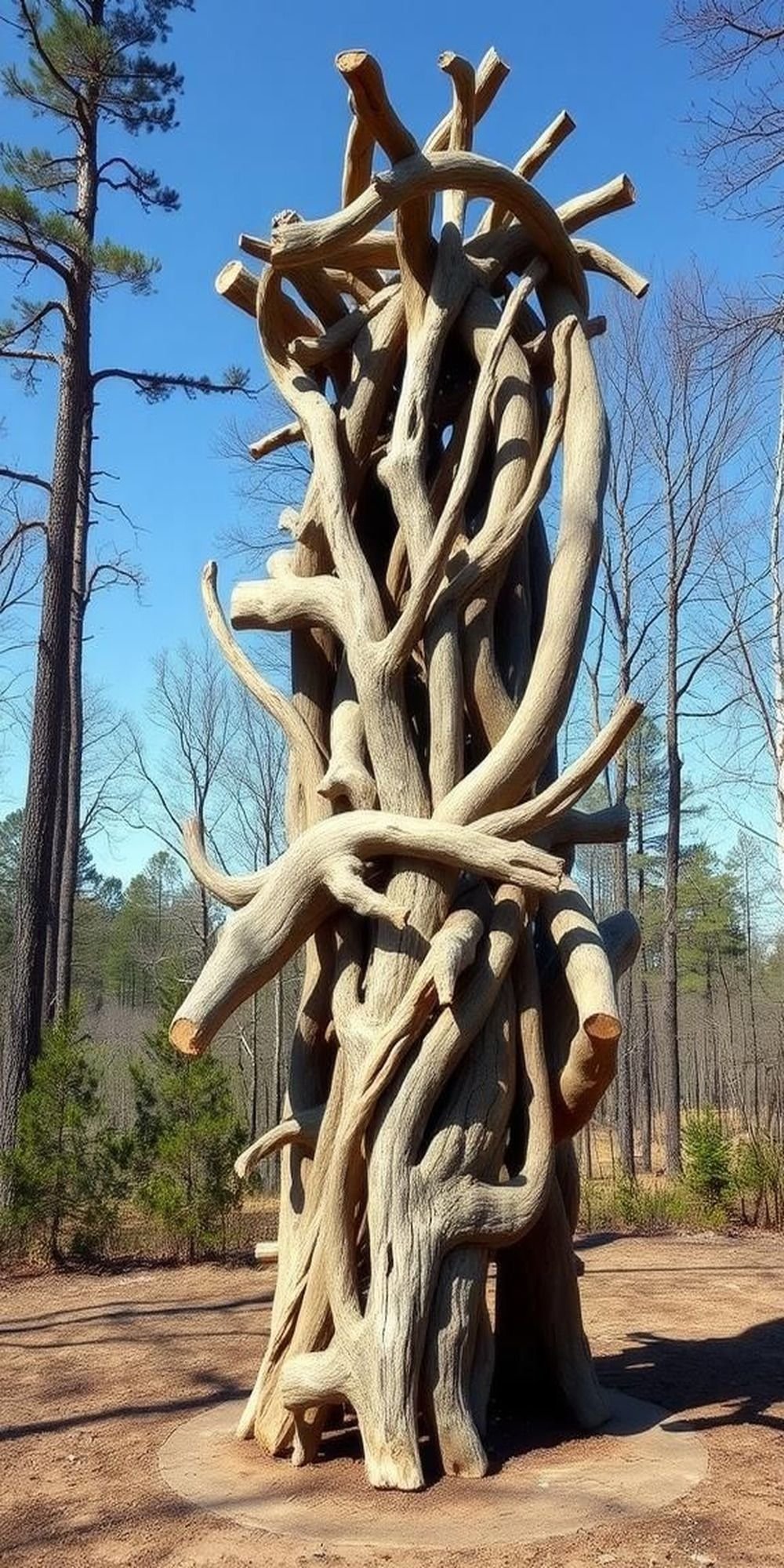 Dynamic Driftwood Installations in Outdoor Spaces