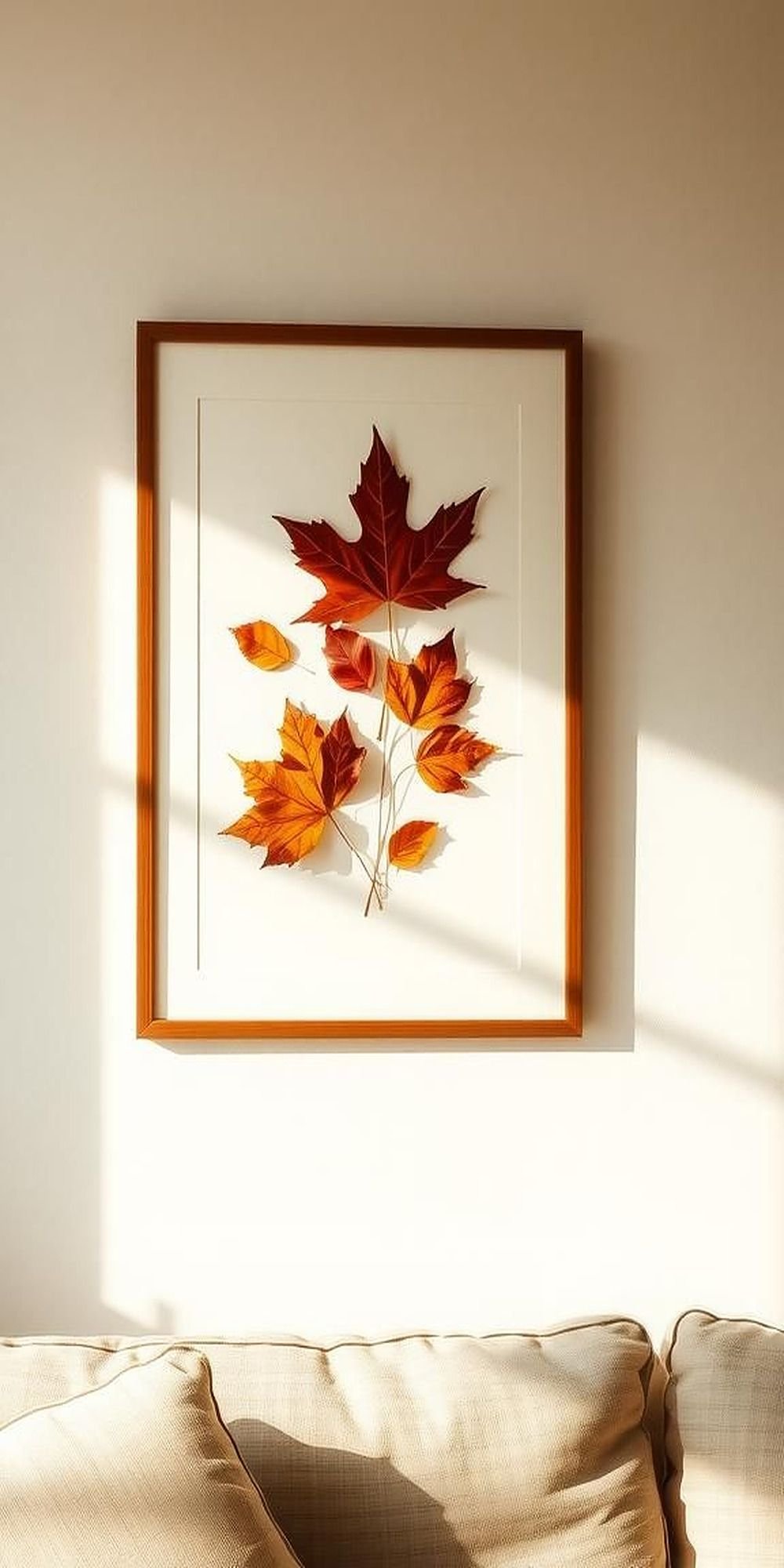 Classic Framed Leaf Art For Wall Decor