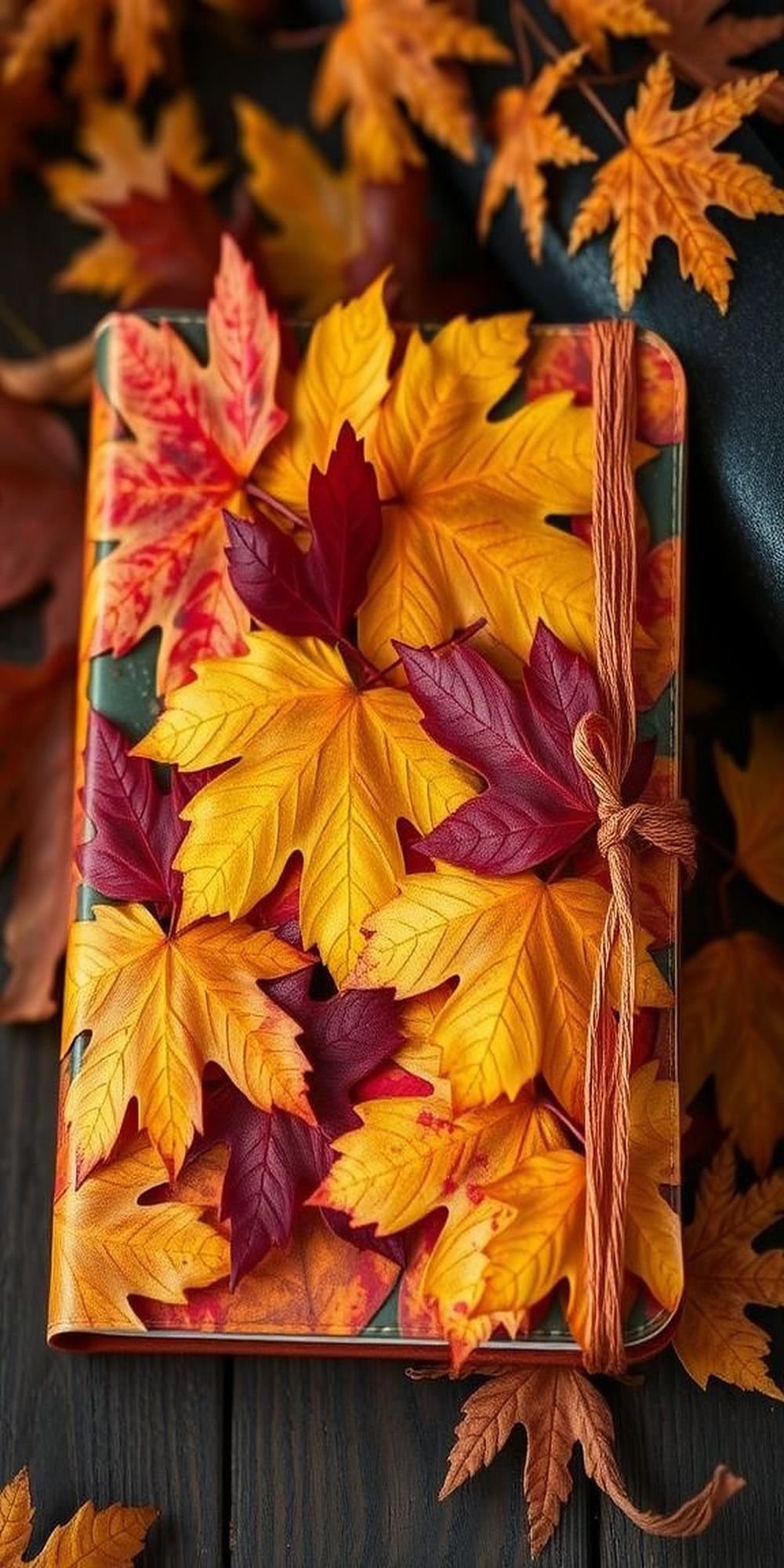 Decorative Leaf Book Covers With Pressed Designs