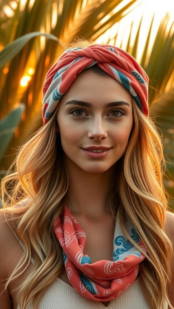 Boho Scarf-Braid Turban Headband With Easy Drama