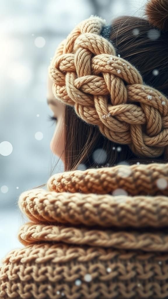 Chunky Knit-Look Braid From Cozy Fleece Strips