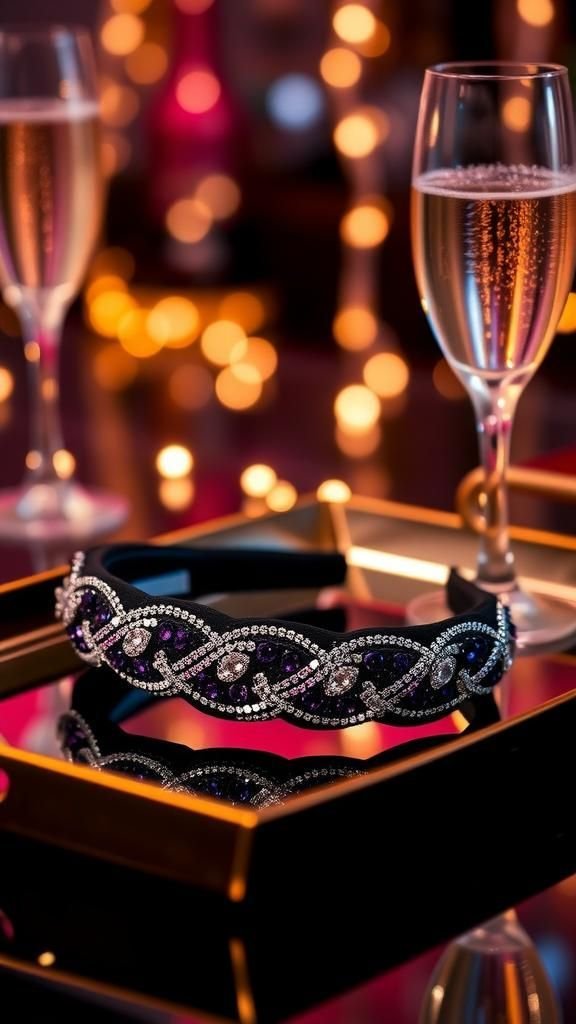 Sequin-Trim Side Braid For Party-Ready Headbands