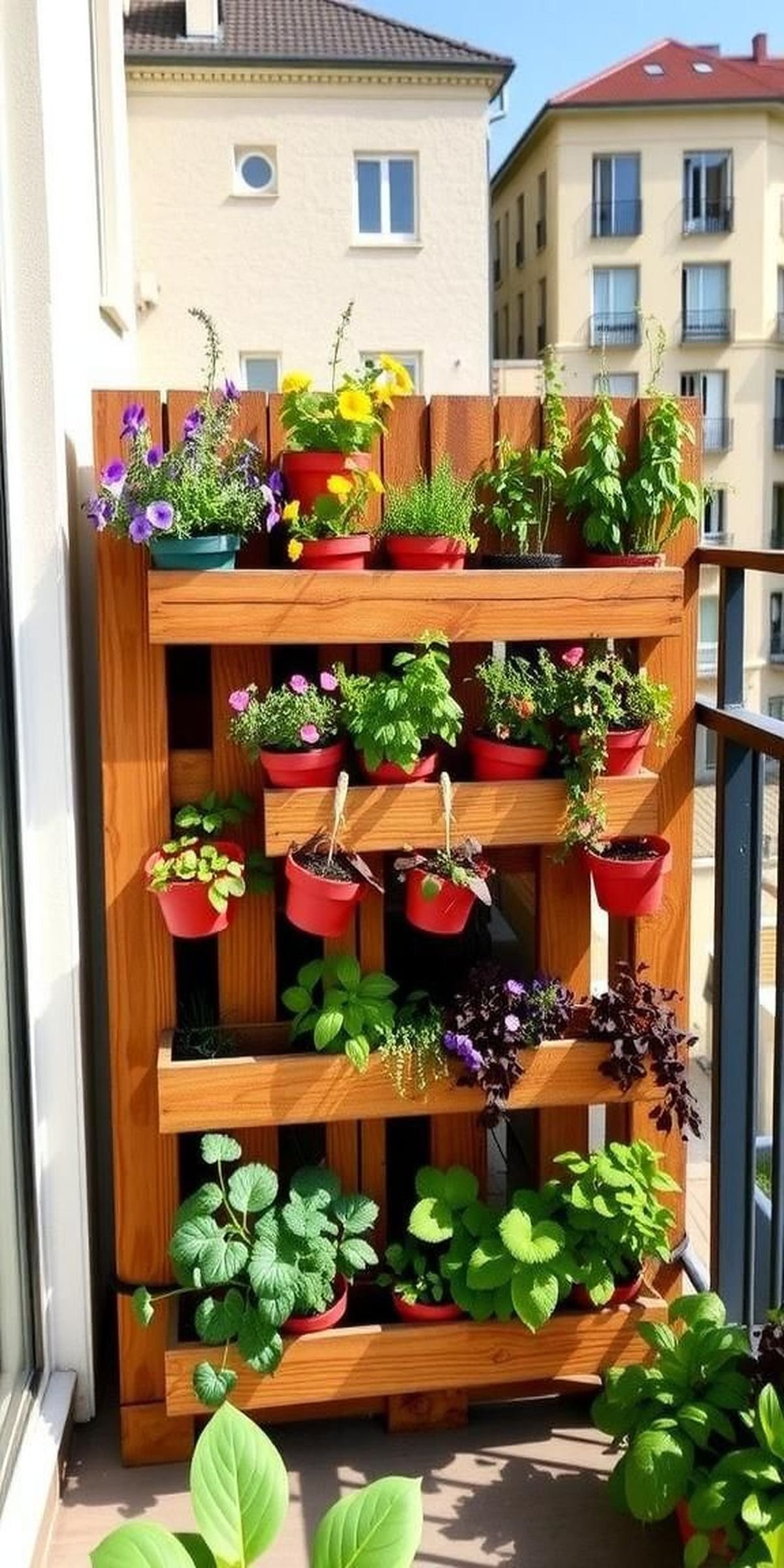 Vertical Garden Made From Upcycled Pallets