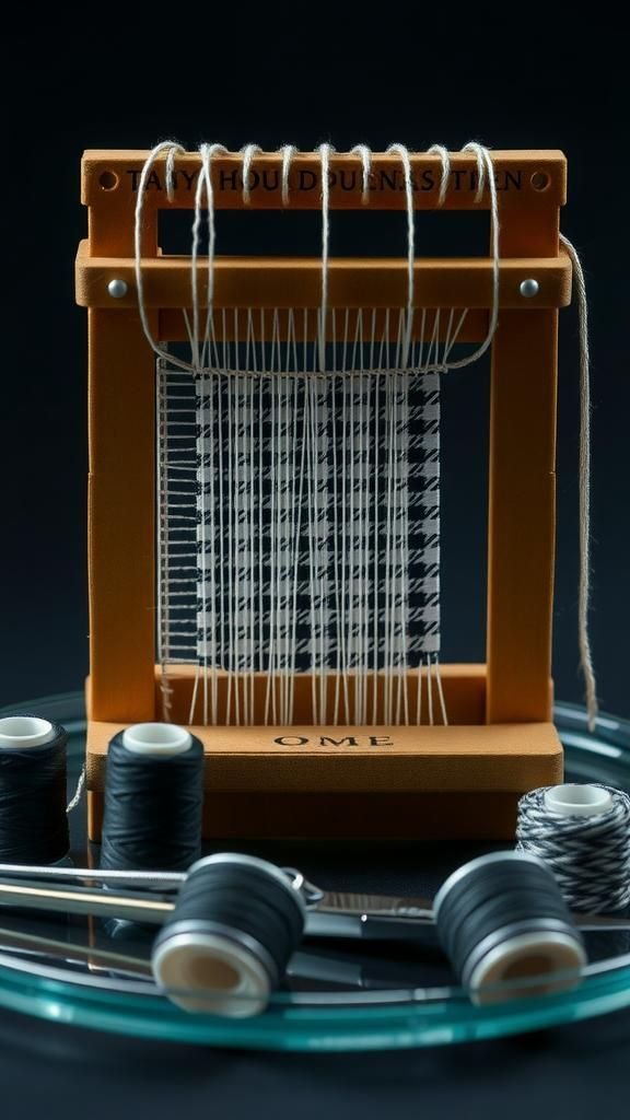 Houndstooth Illusion Black And White Tiny Coasters