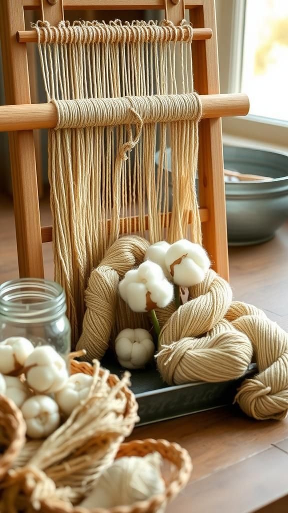 Rustic Jute And Cotton Farmhouse Table Coasters