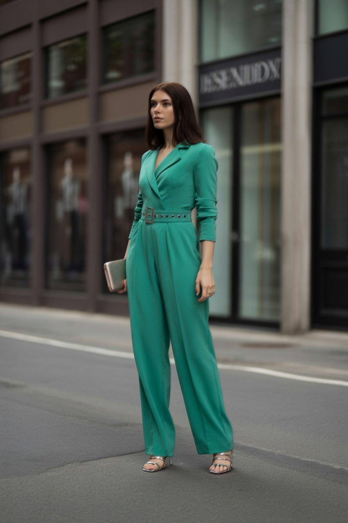 Sophisticated Jumpsuit with Statement Belt