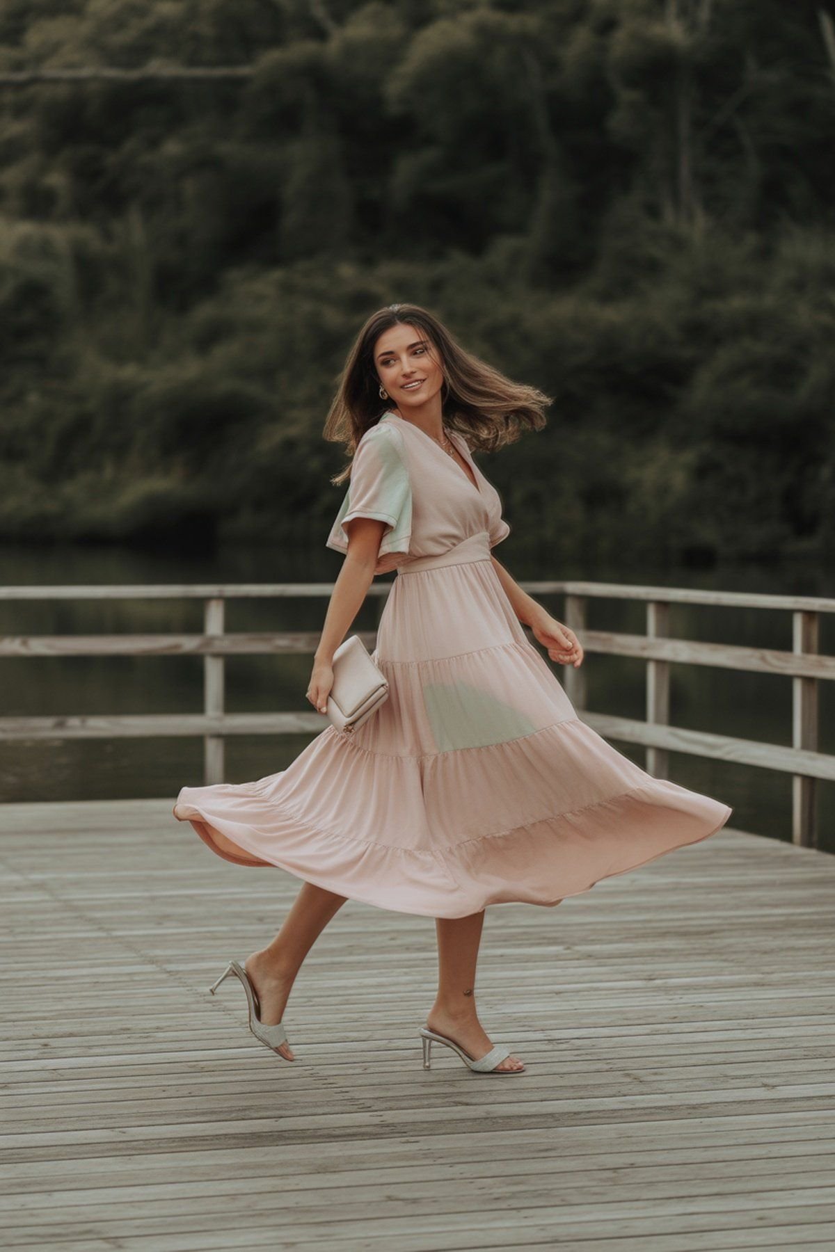 Tiered Ruffle Dress with Playful Movement