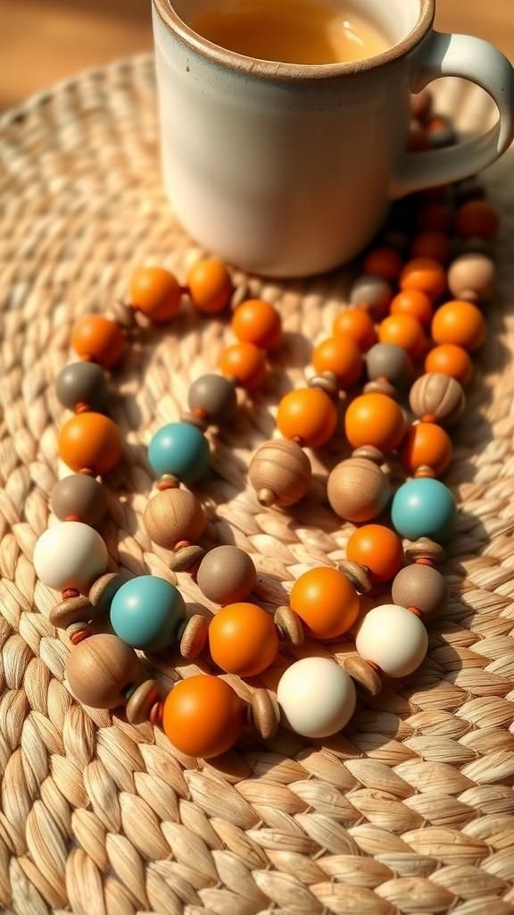 Boho Clay And Wood Block Mix Necklace