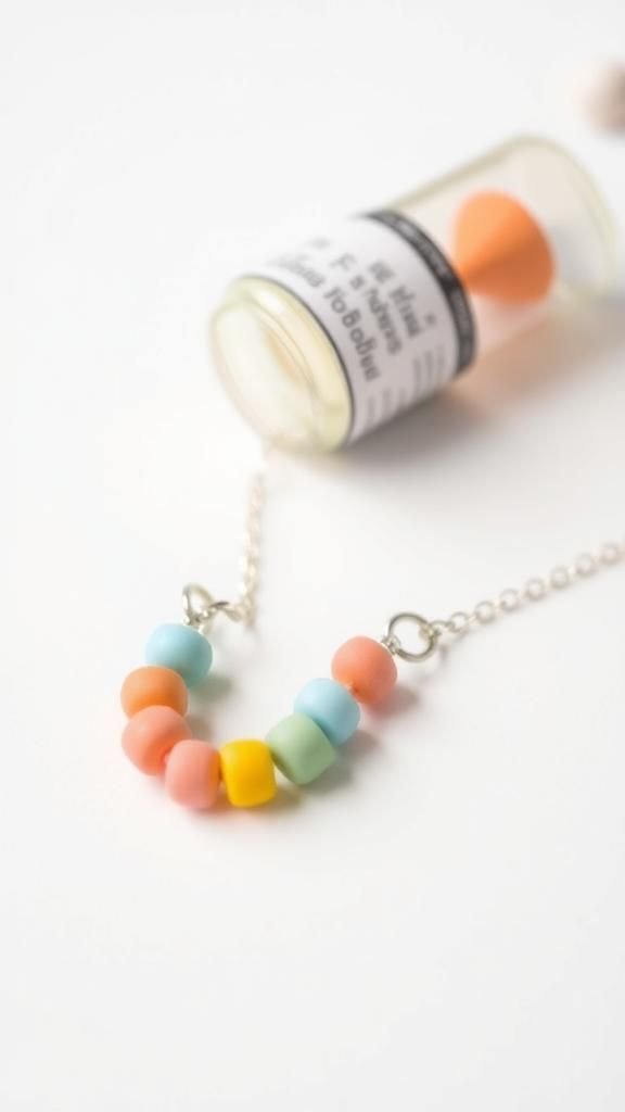 Candy Stripe Micro Blocks On Fine Chain