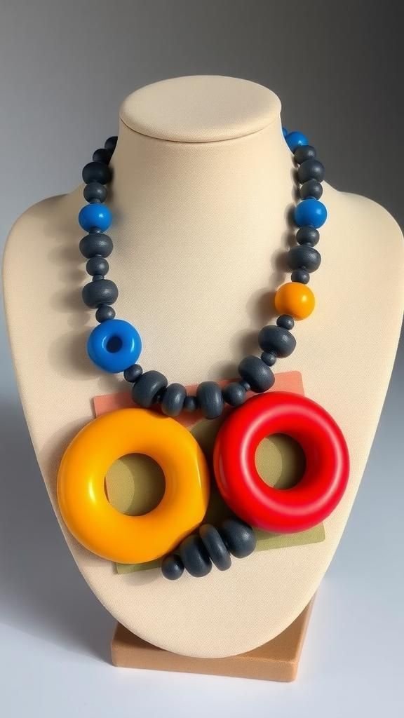 Chunky Donut Beads In Bold Block Bands
