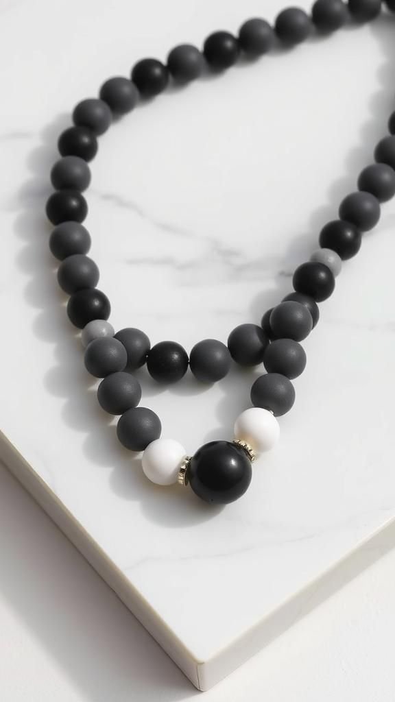 Monochrome Blocks With Graphic Punctuation