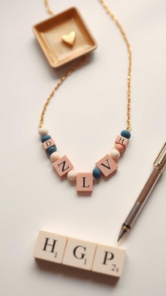 Personalized Initial Tiles In Color Blocks