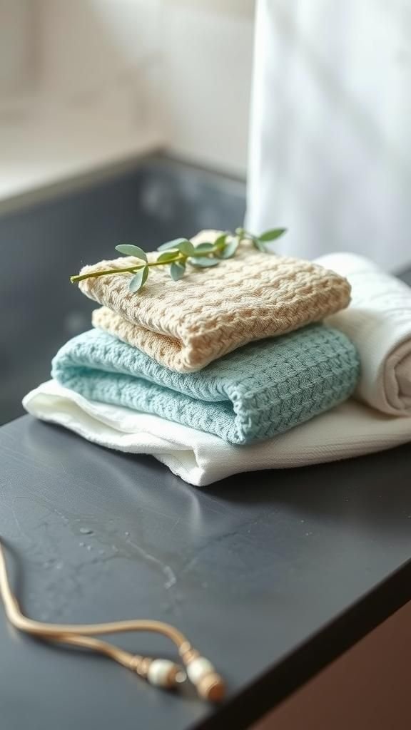 Textured Waffle Square Cotton Face Scrubbie Pattern