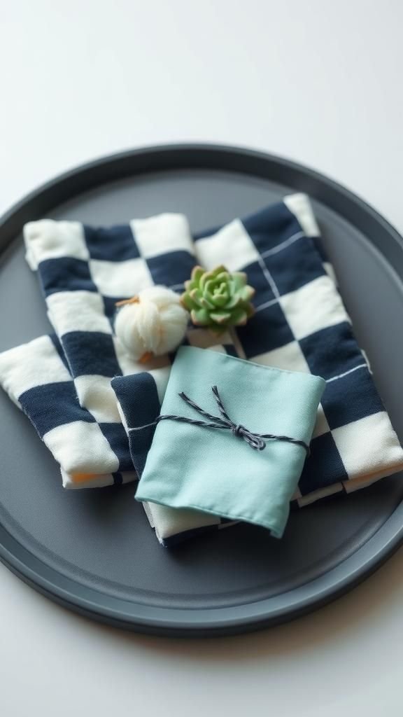 Two-Tone Checkerboard Cotton Face Pad Set