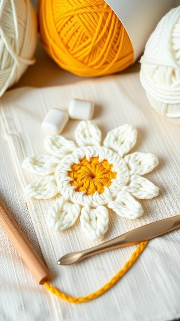 Classic Five-Petal Daisy Applique Patch