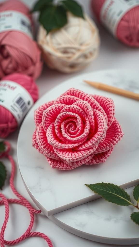 Layered Rose Bloom With Soft Gradients