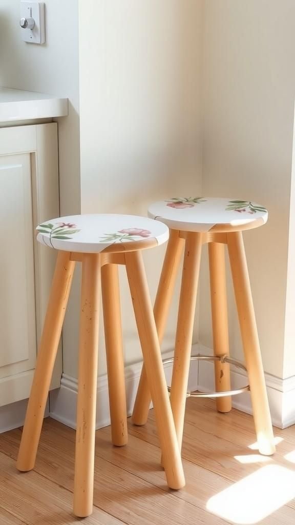 Scandinavian Stool Seats With Minimal Blooms