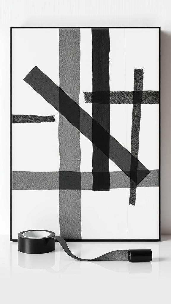 Minimalist Black-And-White Abstract Line Study