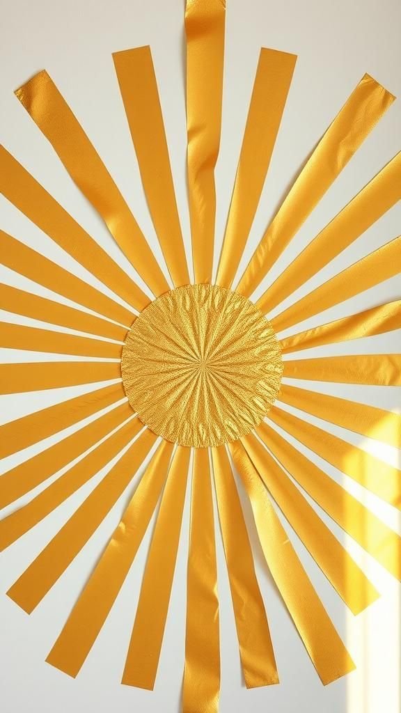 Sunburst Rays From A Gilded Center