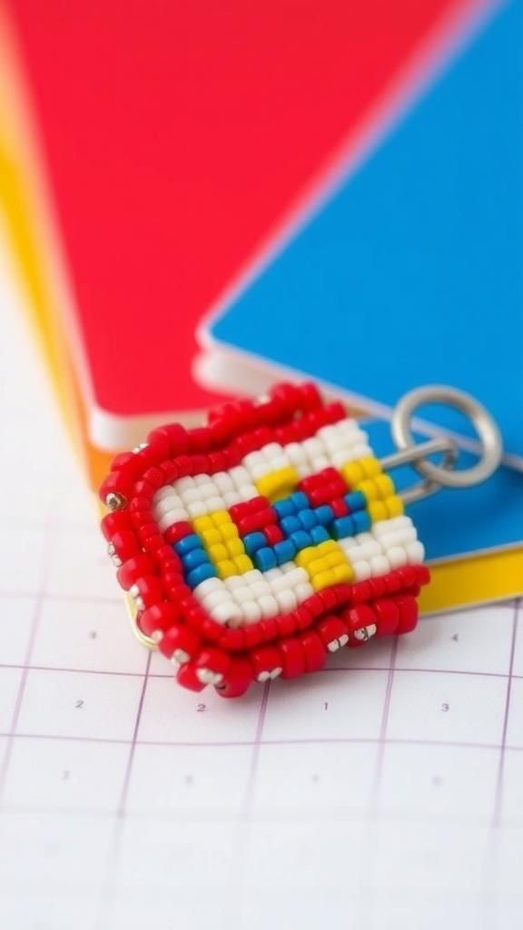 Geometric Chevron Stripes In Bold Primaries