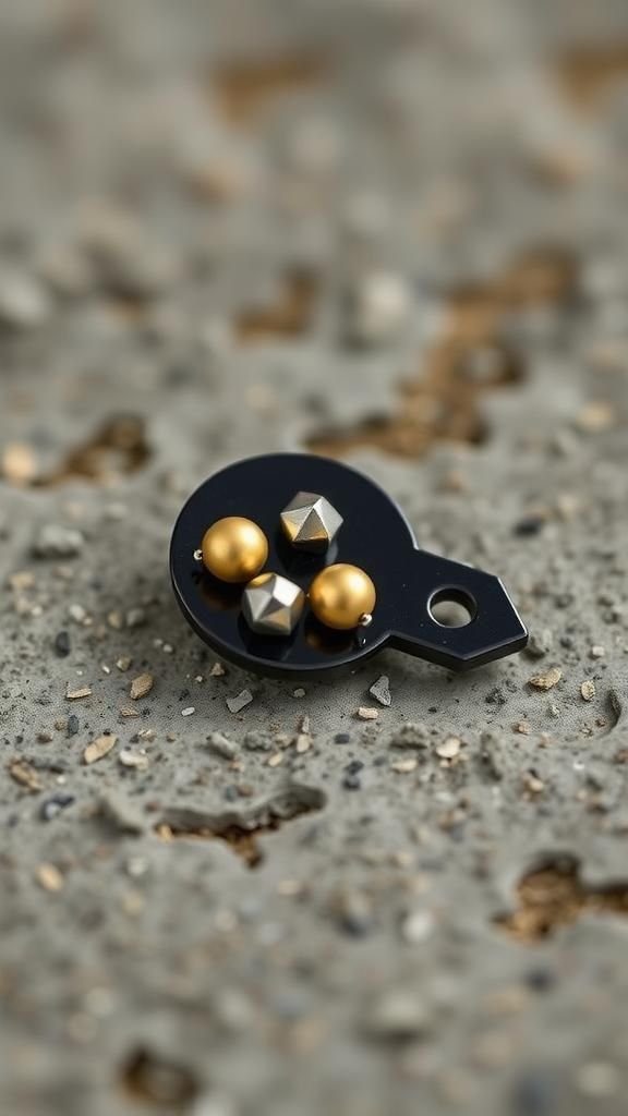 Metallic Hematite And Gold Urban Edge