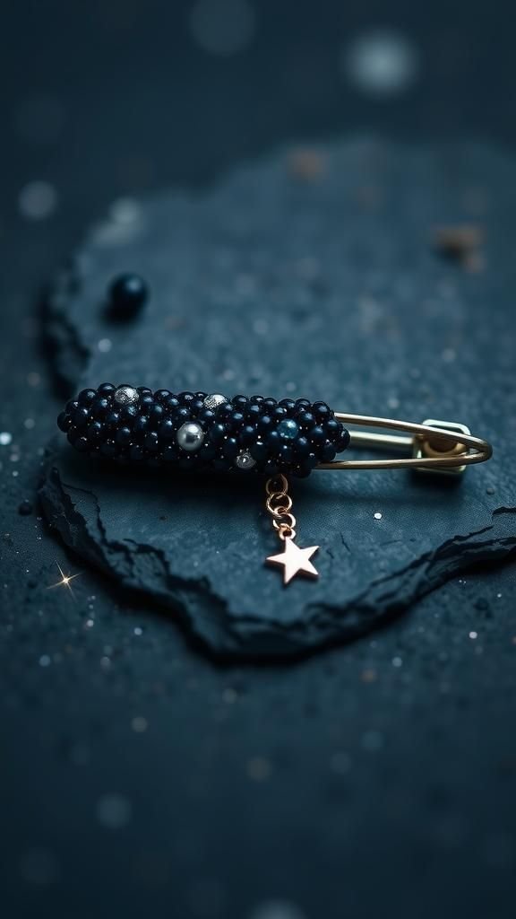 Midnight Galaxy Stars With Onyx Sparkle