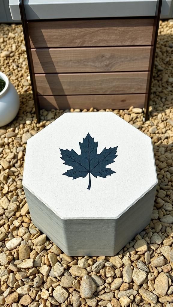 Hexagon Border Leaf Fusion Modern Garden Steppers