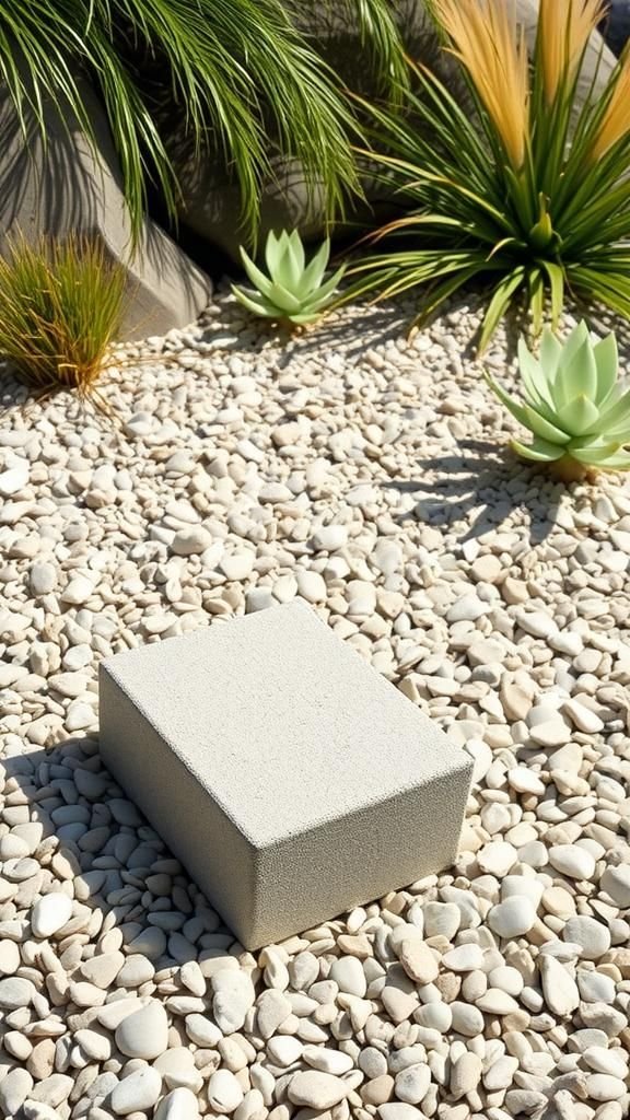 Palm Frond Breezy Coastal Concrete Garden Steppers