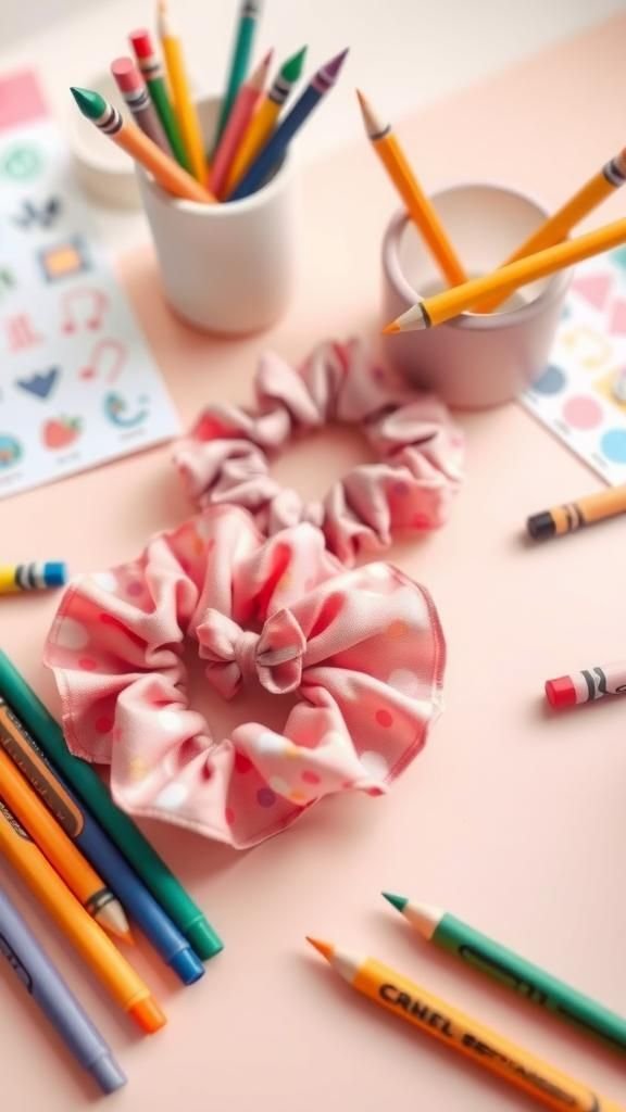 Kids’ Prints Scrunchie With Petite Fabric Bow