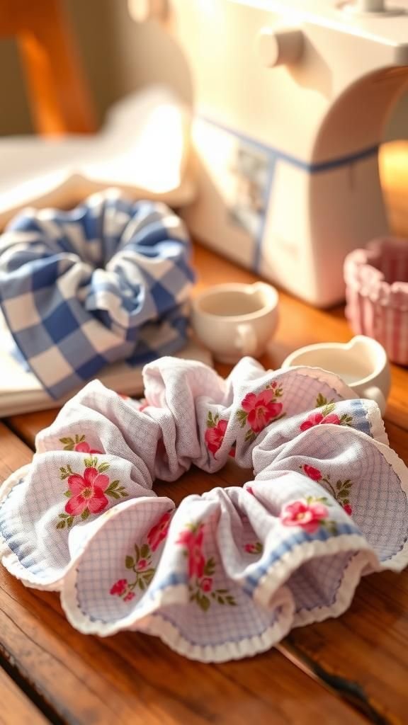 Patchwork Quilter’s Cotton Scrap-Saver Scrunchie