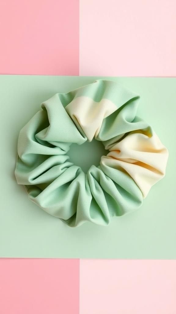 Reversible Two-Tone Colorblock Scrunchie