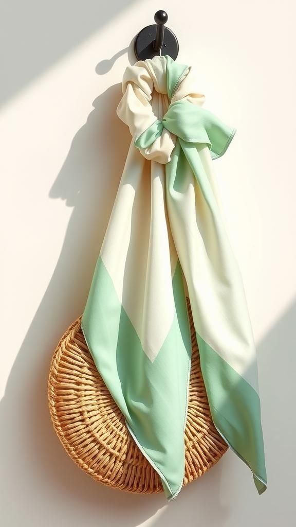 Scarf-Tail Ribbon Scrunchie With Flowing Ends