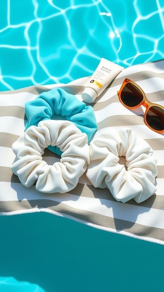 Terry Toweling Pool-Day And Gym Scrunchie