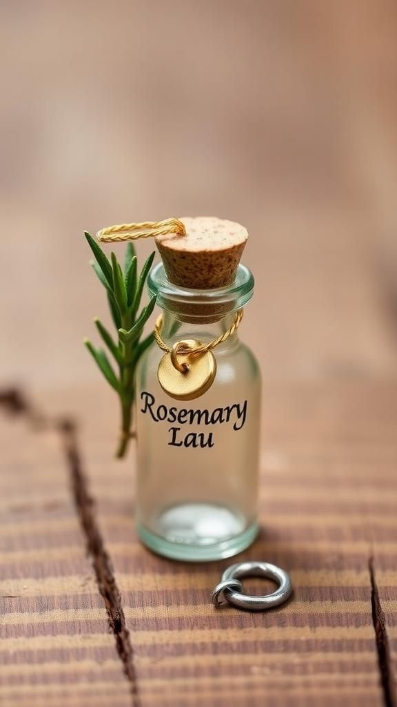 Herbal Apothecary Terrarium Necklace With Rosemary