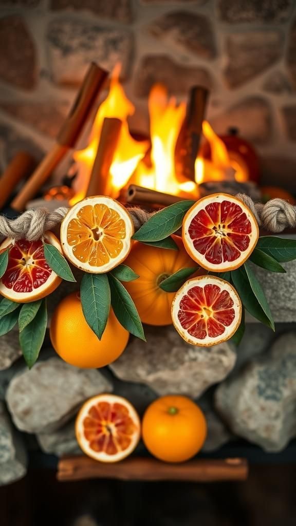 Grapefruit, Cinnamon, And Bay Rustic Hearth Garland