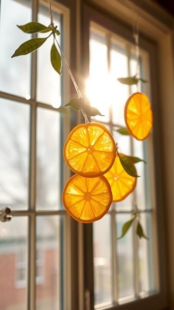 Honey-Glow Citrus And Bay Leaf Window Garland